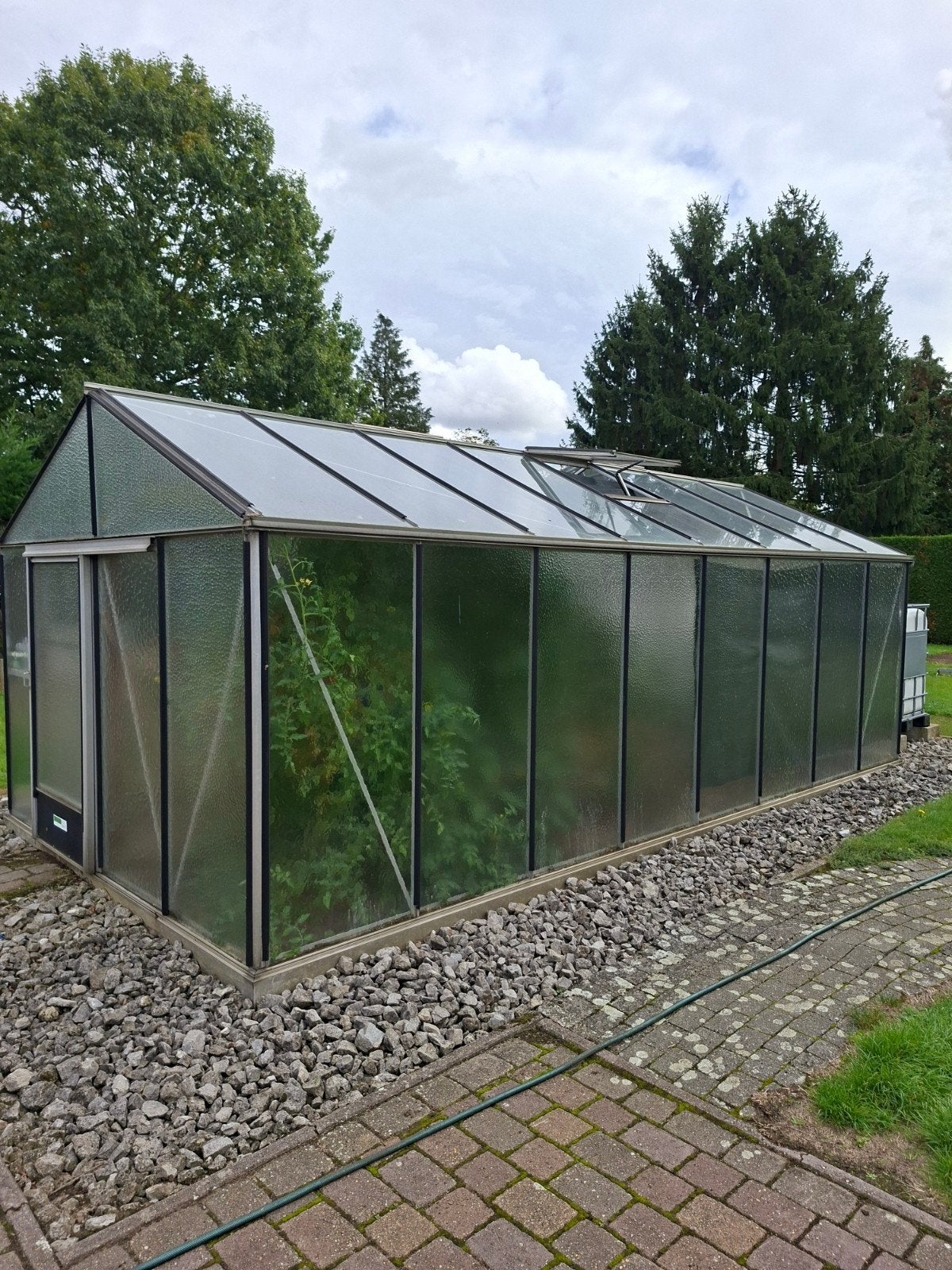 zelfdragende aluminium serre 6 x 3 m, Ophalen, Gebruikt, Kweekkas, Glas