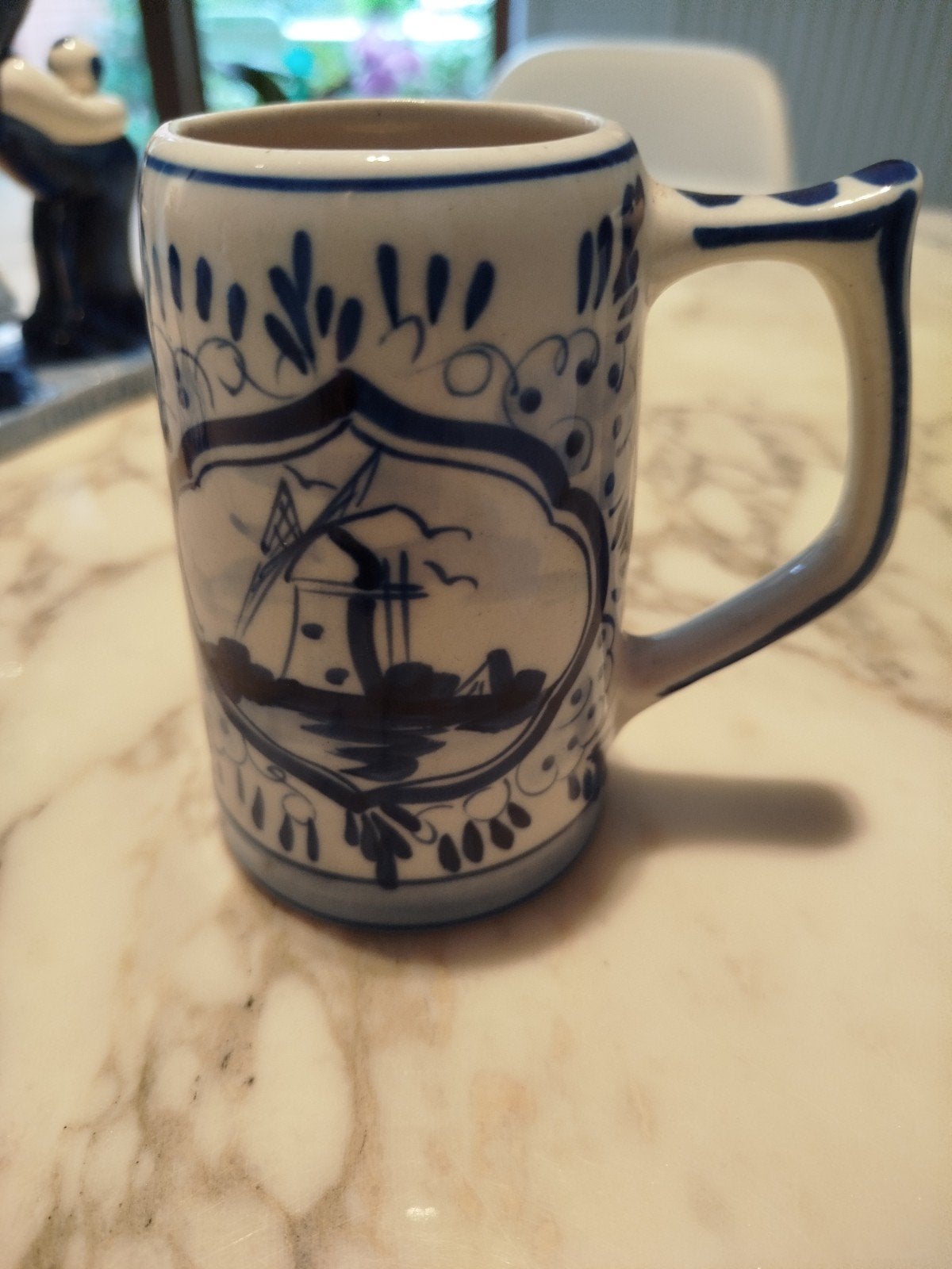 Chopine à bière vintage en bleu de Delft., Collections, Enlèvement ou Envoi