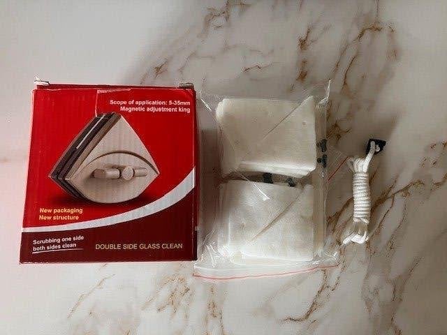 Magnetische Dubbelzijdige Raamreiniger 3-35 mm, extra spons, Huis en Inrichting, Schoonmaakartikelen, Ophalen, Overige typen