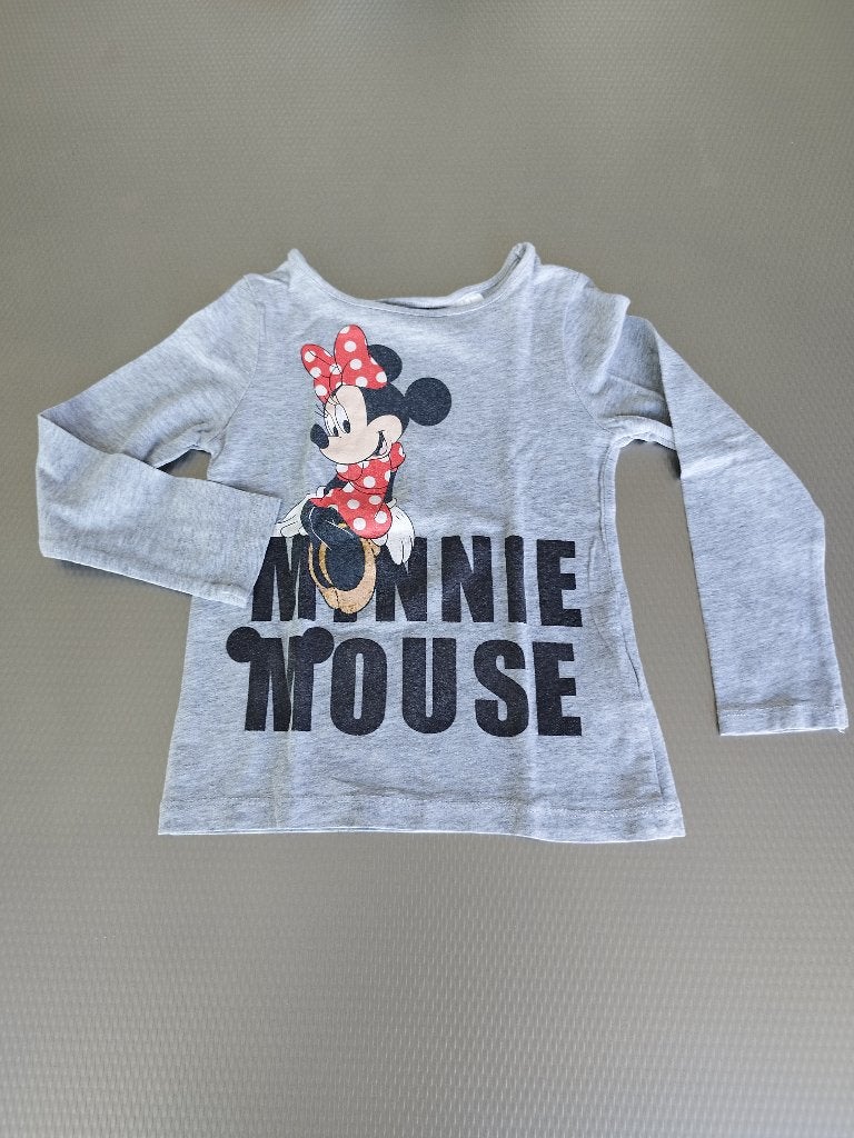 Longsleeve/ t-shirt lange mouwen Minnie Mouse maat 98- 104, Kinderen en Baby's, Kinderkleding | Maat 104, Meisje, H&M, Ophalen of Verzenden