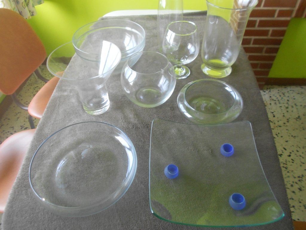lot de coupes en verre peu s'acheter la pièce, Enlèvement
