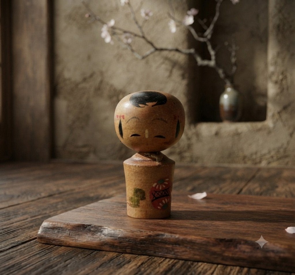 Joyeux Sosaku Kokeshi, Antiquités & Art, Art | Art non-occidental, Poupée, Japon, Bois, Multicolore, Peint, Fait main, Décoré