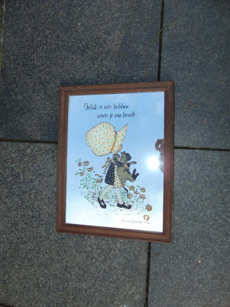 Retro Holly Hobbie spiegel 26 x 33,5 cm, Enlèvement ou Envoi, Maison et Meubles