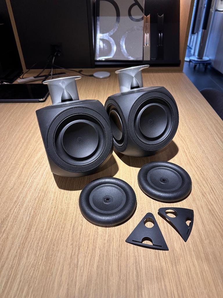 Bang & Olufsen Beolab 3 met tafel rubbers - B&O, Autres marques, Comme neuf, Enlèvement, Haut-parleurs Frontaux, Arrière ou Stéréo