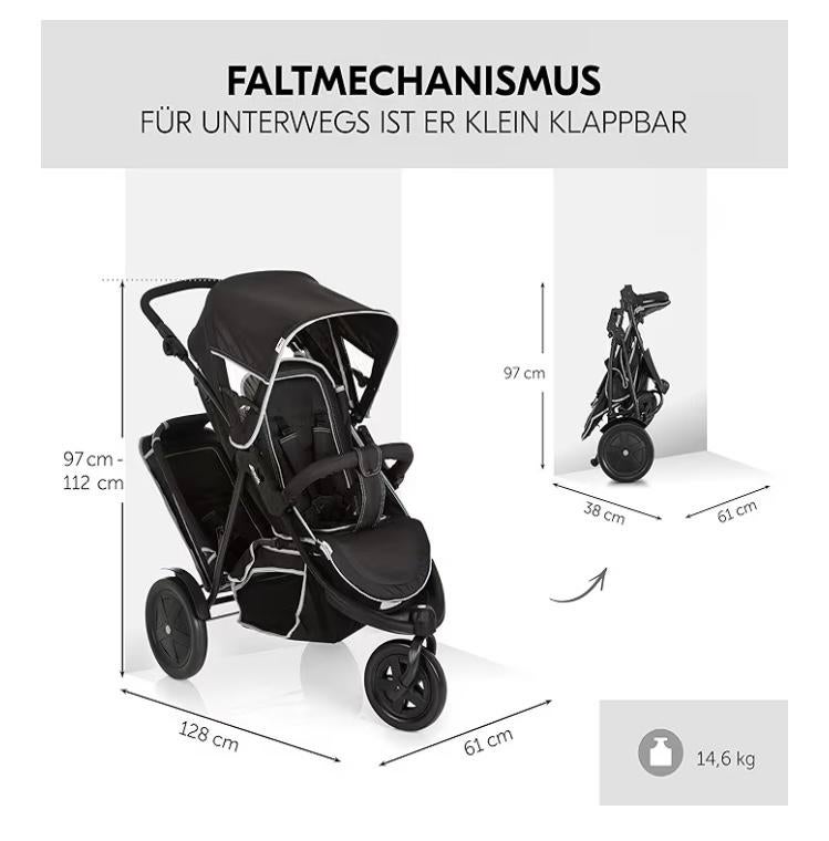 Hauck Freerider tweewielige kinderwagen - Zo goed als nieuw, Kinderen en Baby's, Buggy's, Ophalen, Zo goed als nieuw