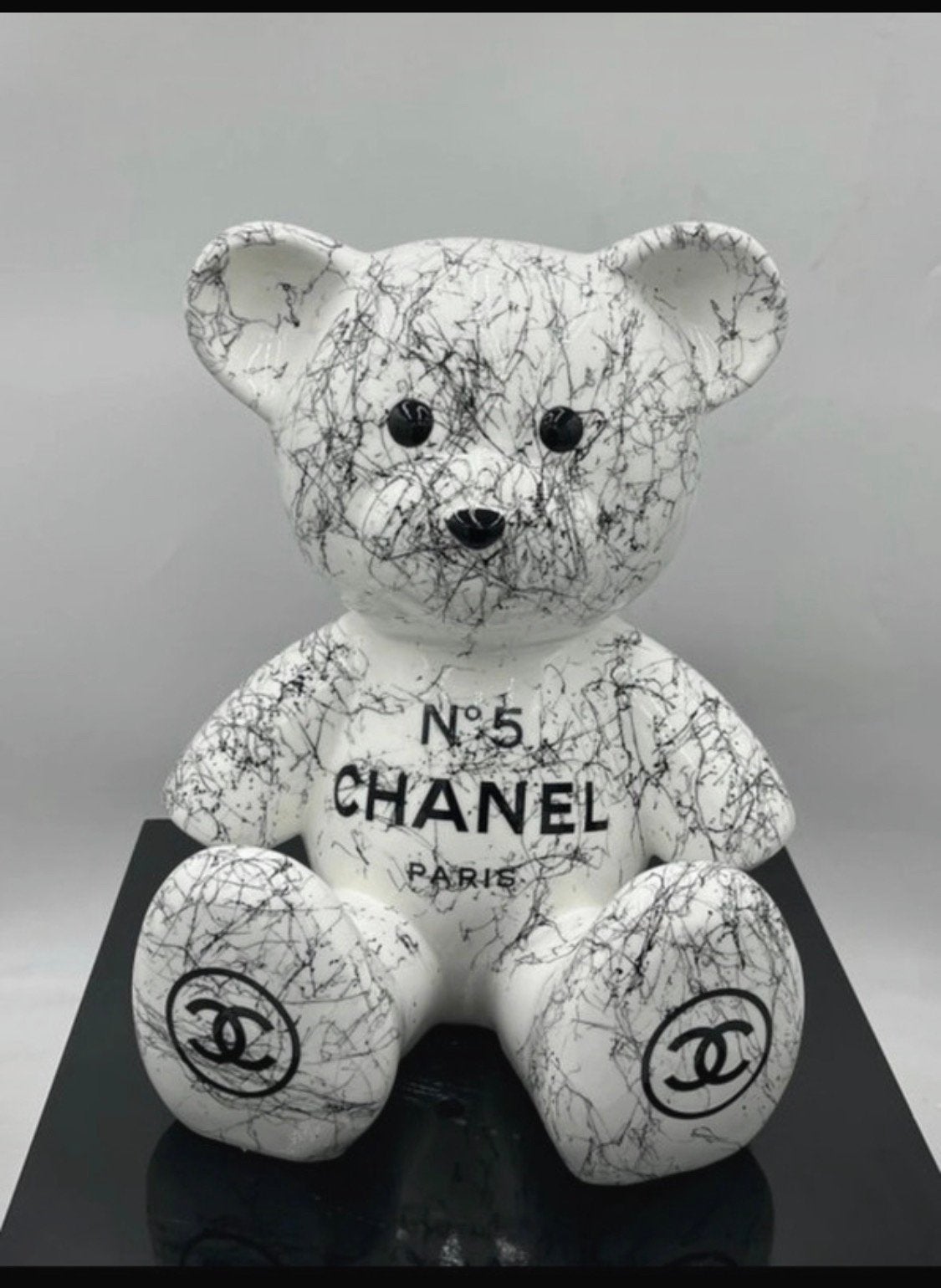 NAOR - Teddy Chanel Marbre Blanc - 37/99 - Signé main, Enlèvement ou Envoi
