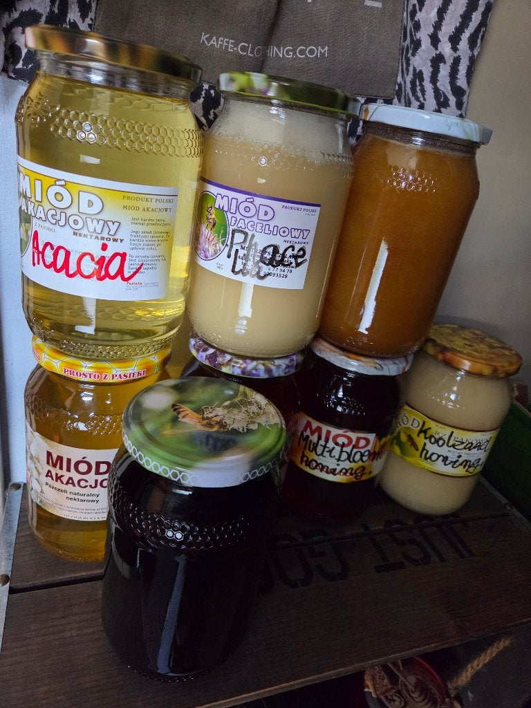 Du vrai miel directement de l'apiculteur polonais Pot XXL 1,, Envoi