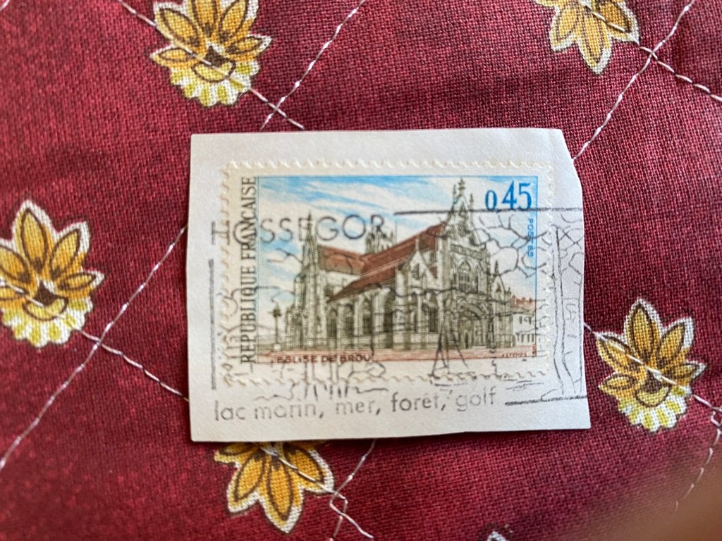 Franse postzegel Y&T 1582 Brou Church geannuleerd, Verzamelen, Overige Verzamelen, Verzenden, Gebruikt