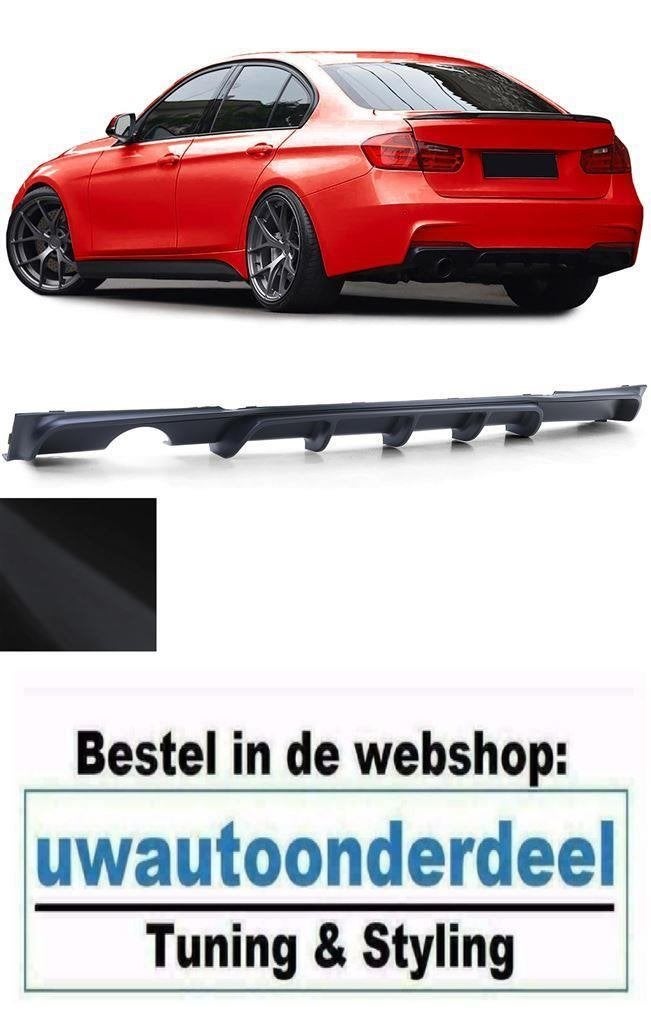Diffuser Mat Zwart Enkele Uitlaat Voor Bmw 3 serie F30 M Pak, Verzenden