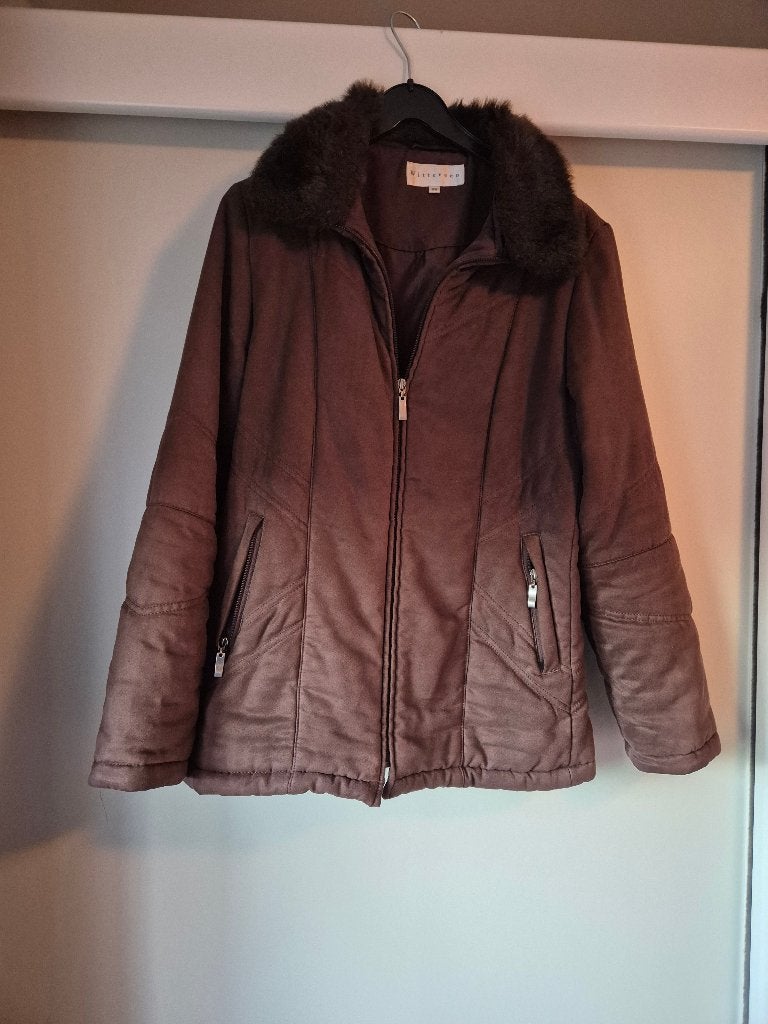 dames winterjas maat 38, Enlèvement ou Envoi, Comme neuf, Taille 38/40 (M), Brun