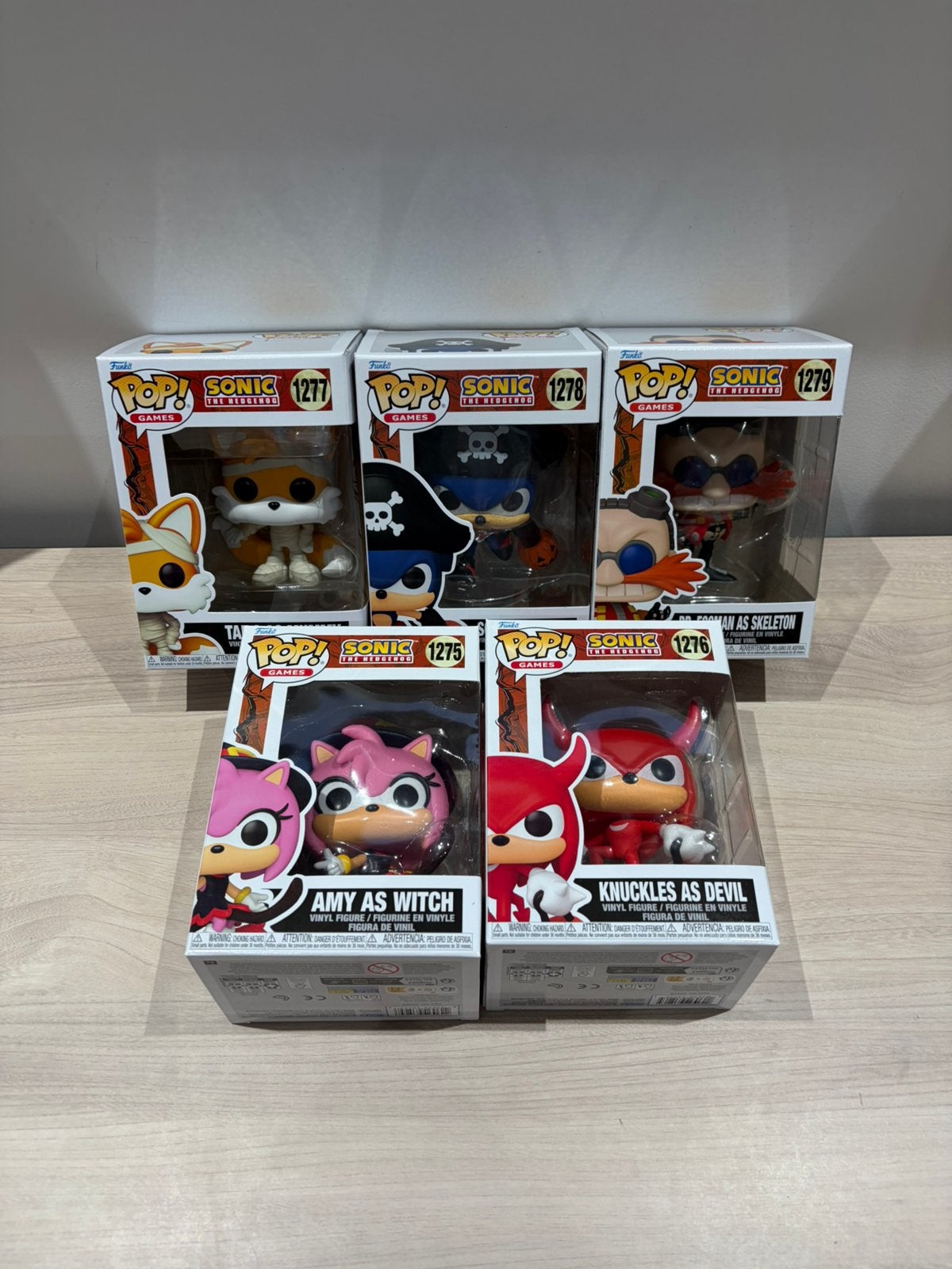 Funko Pop! Sonic Halloween 1275 1276 1277 1278 #1279, Enlèvement ou Envoi, Comme neuf