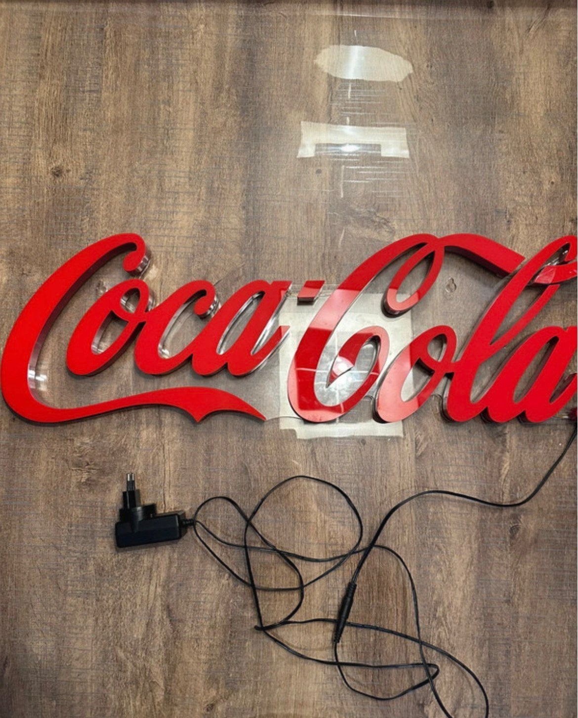 Enseigne lumineuse Coca-Cola vintage - 70/24 cm - à restaure, Verzamelen, Ophalen of Verzenden, Gebruikt, Reclamebord