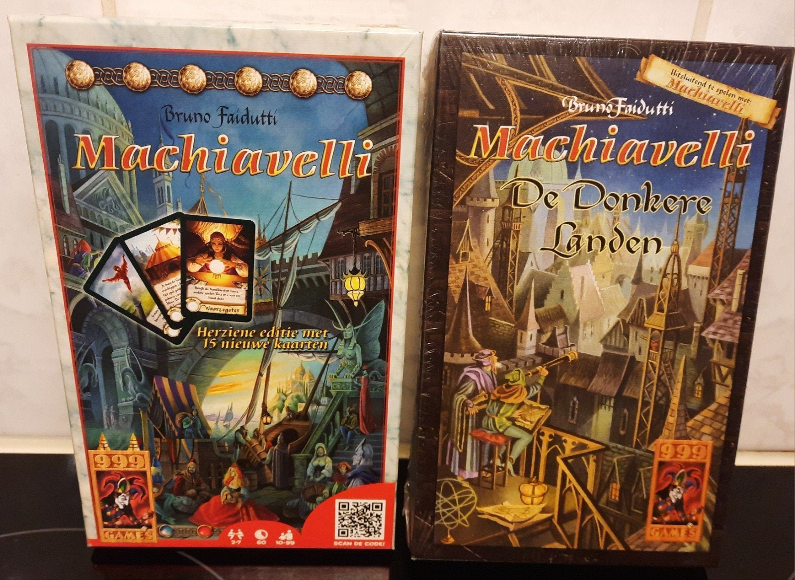 machiavelli + uitbreiding 999 games, Hobby en Vrije tijd, Ophalen of Verzenden