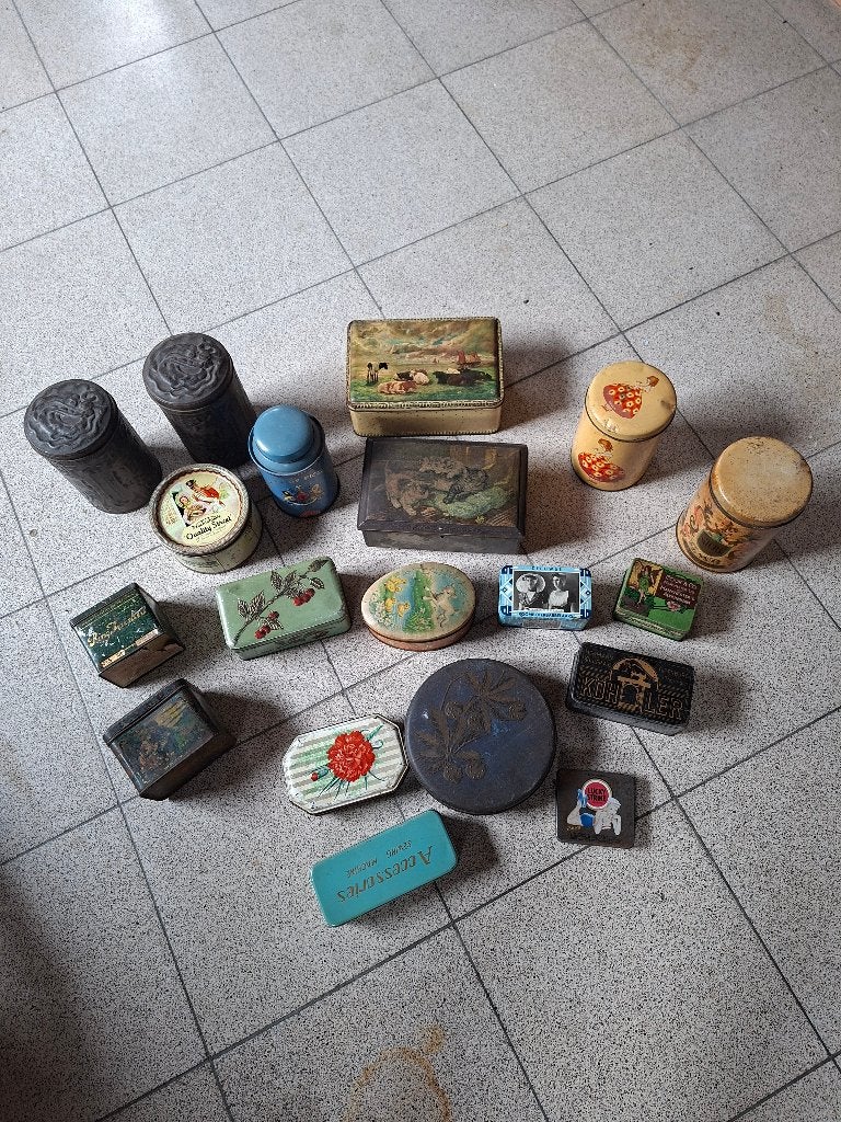 Oude blikken dozen, Verzamelen, Ophalen, Gebruikt, Overige, Overige merken