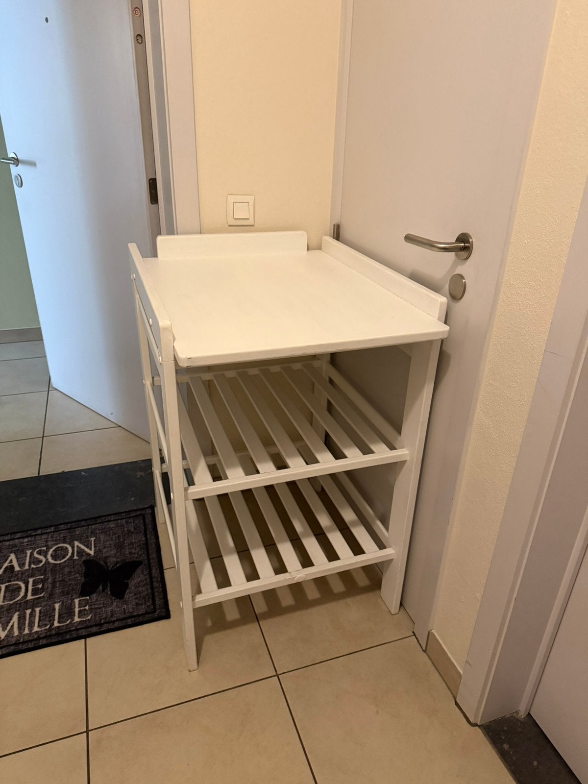 Table a langer, Enlèvement, Utilisé