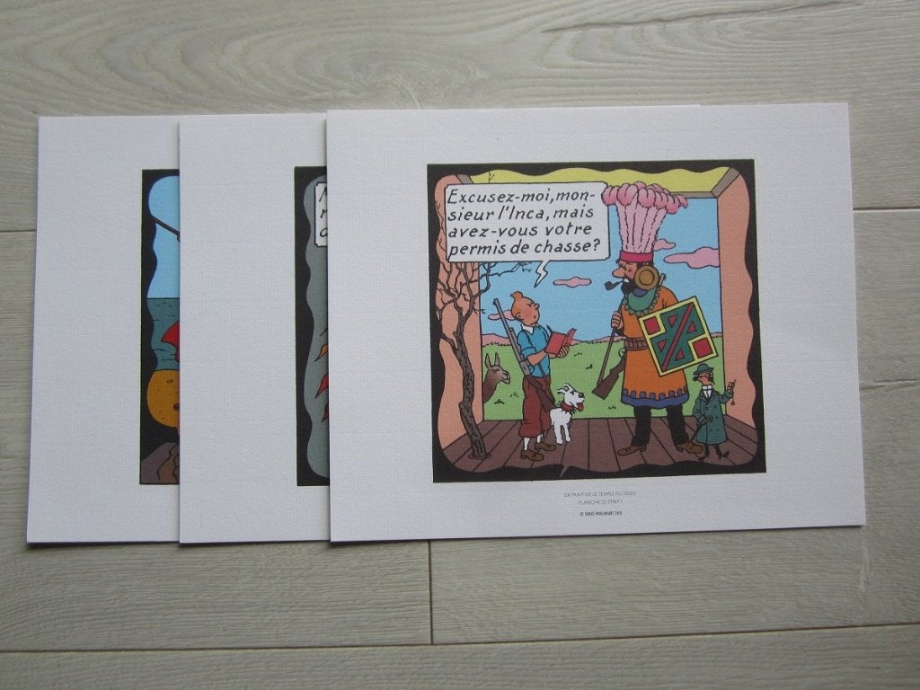 Triptyques d' ex-libris Tintin - Voir les photos - 7,50Eur, Série complète ou Série, Enlèvement ou Envoi, Neuf, Hergé.