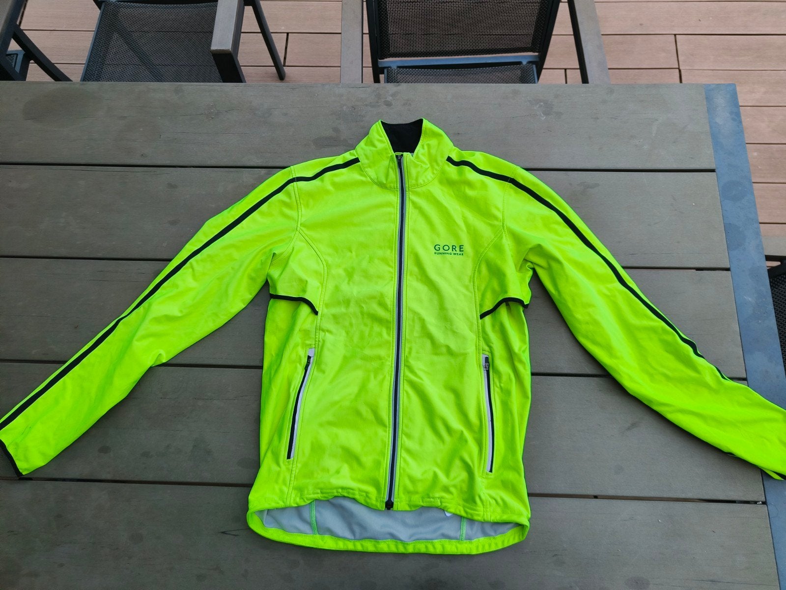 Gore Running soft shell windstopper, Maat 48/50 (M), Geel, Ophalen of Verzenden, Gore