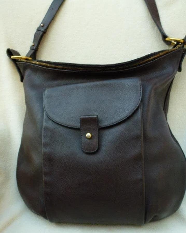 Sac à main Delvaux modèle Flou marron, Enlèvement ou Envoi, Utilisé, Brun, Sac à main