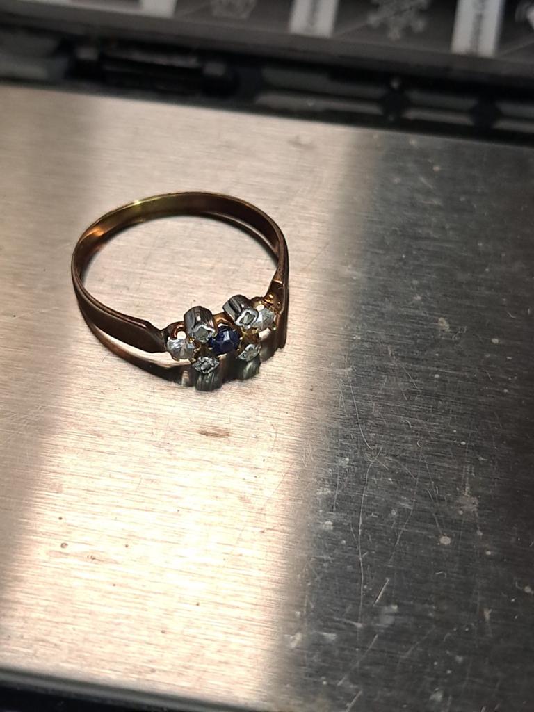 Bague en or 8k 2,12g taille 56, Handtassen en Accessoires, Ringen, Ophalen of Verzenden, Goud, Goud