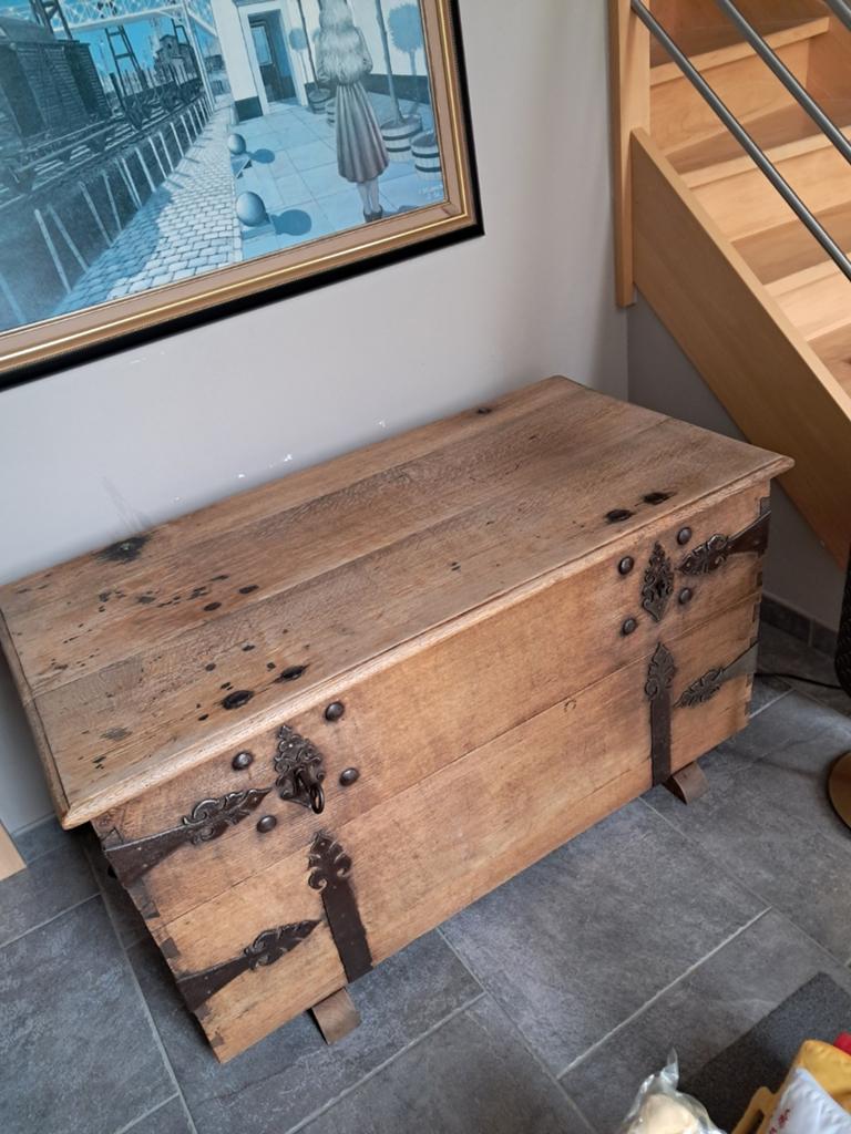 Coffre en chêne, Maison & Meubles, Accessoires pour la Maison | Coffres, Enlèvement, Chêne