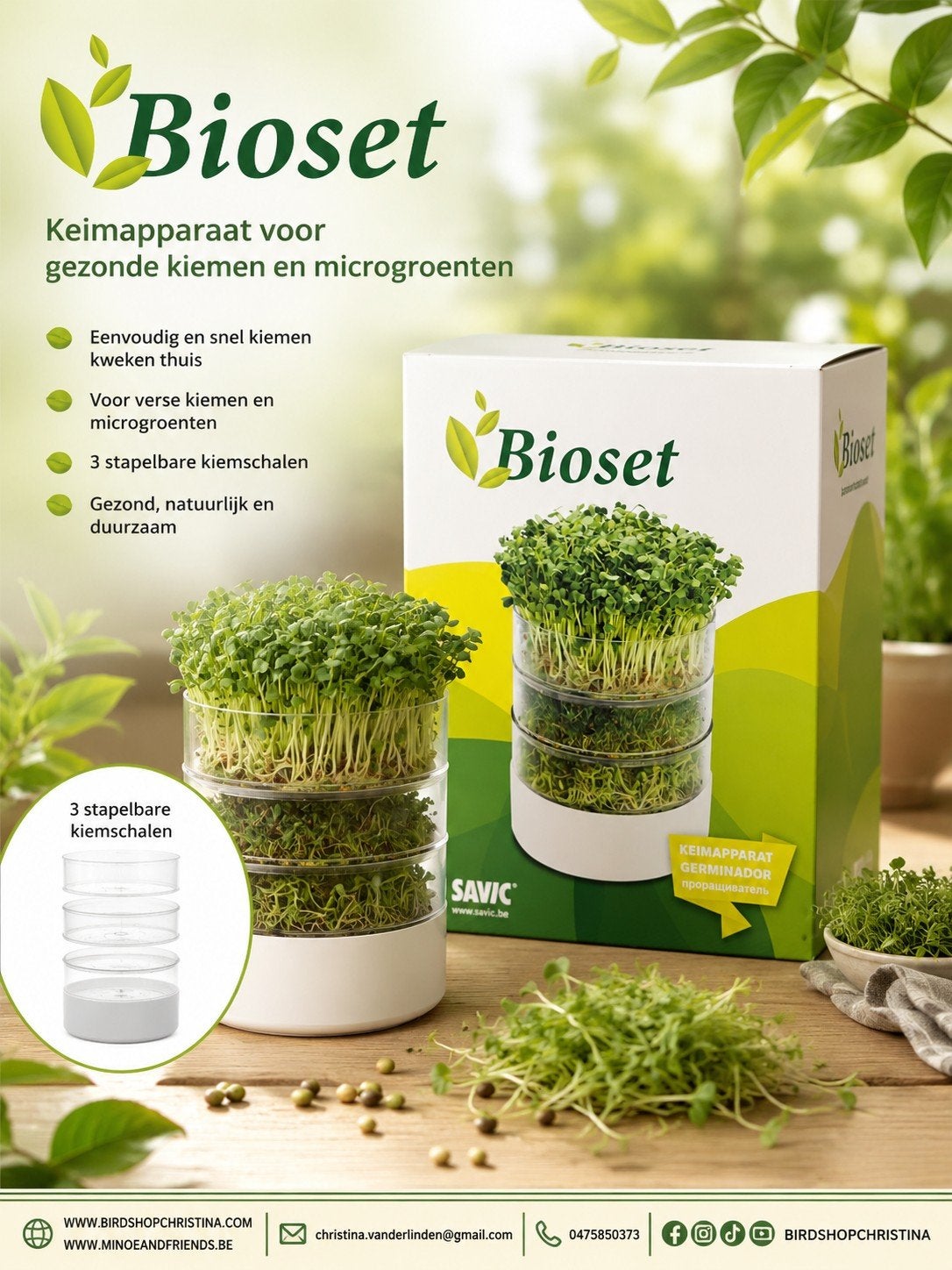 Savic Bioset - Kiemapparaat - Zelf kiemen, Dieren en Toebehoren, Ophalen