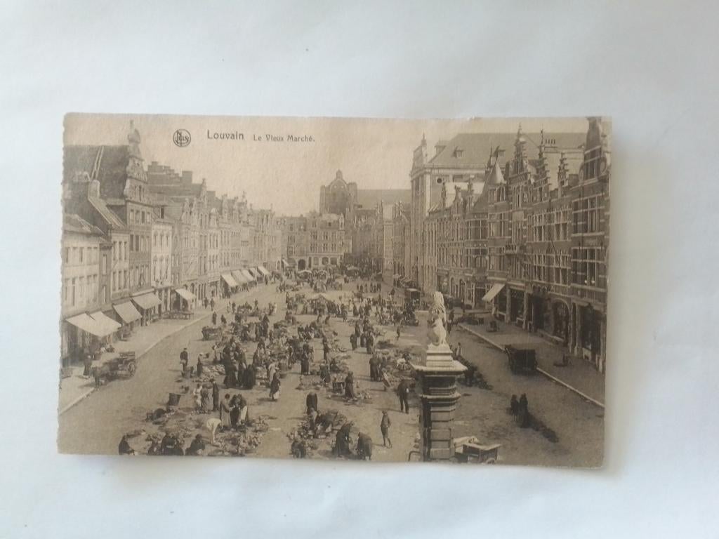 LEUVEN LOUVAIN LE VIEUX MARCHE, Verzamelen, Verzenden, 1920 tot 1940, Gelopen, Vlaams-Brabant