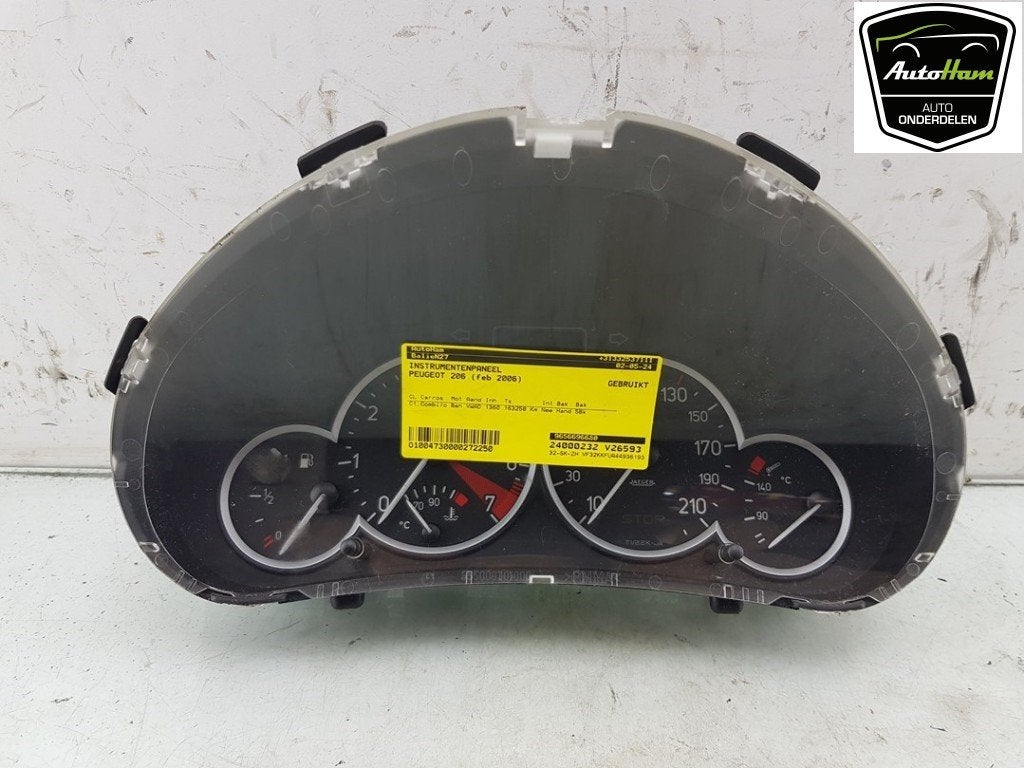 INSTRUMENTS DE BORD 206 SW (2E / K) (|9656696680|6106LV|), Utilisé, Peugeot