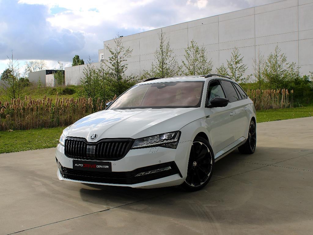 ✅Skoda Superb 1.5TSI DSG Sportline *Pano opendak *Alcantara, Auto's, Skoda, 1498 cc, 4 cilinders, Wit, 5 deurs