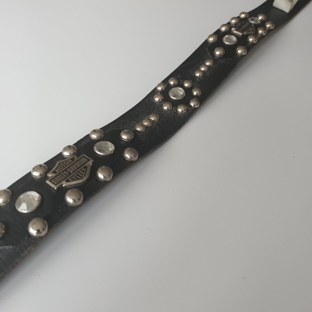 Ceinture en cuir Harley Davidson - femmes, Cuir véritable, Enlèvement, 100 cm ou plus, Porté
