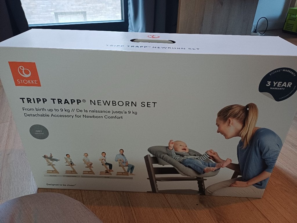 Tripp trapp newborn set, Enfants & Bébés, Enlèvement, Comme neuf, Chaise évolutive, Ceinture(s)