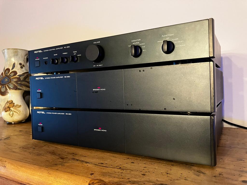Rotel RB-850 RC-850, Audio, Tv en Foto, Gebruikt, 120 watt of meer, Stereo, Ophalen