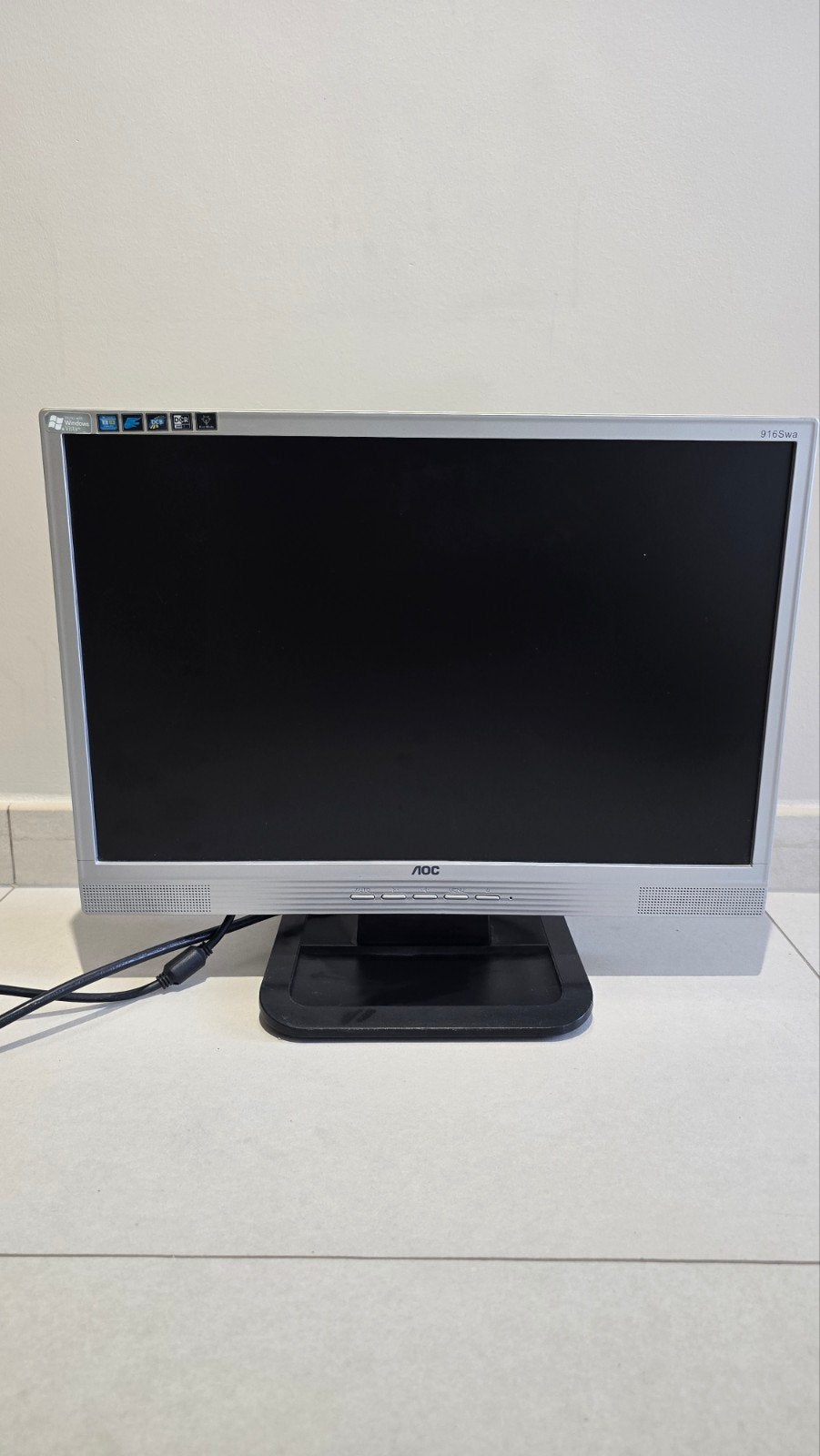 Moniteur pc lcd AOC 19' TFT19W80PSA+ vga, AOC, 60 Hz ou moins, Enlèvement, Utilisé