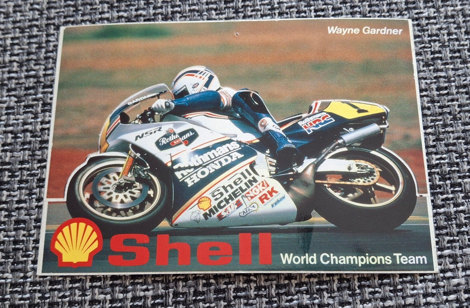 Vintage sticker moto motocross Shell team Wayne Gardner, Verzamelen, Stickers, Ophalen of Verzenden, Zo goed als nieuw, Auto of Motor