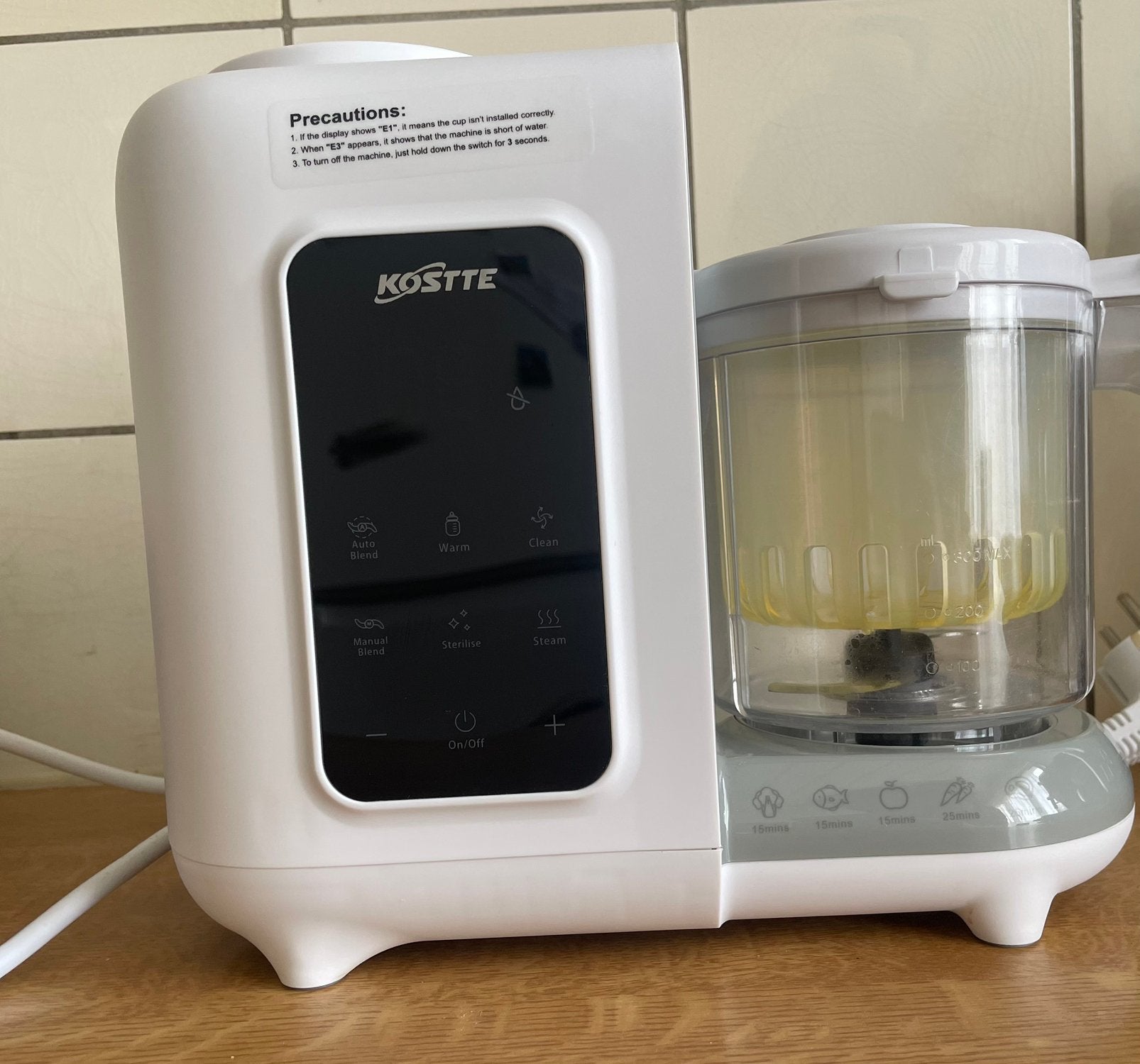 Kostte Baby food (cuisson bébé) cuiseur vapeur, Electroménager, Enlèvement, Comme neuf