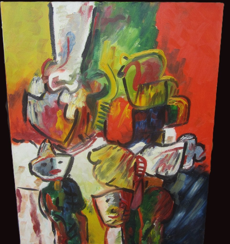 "Children around the Table" - Banet, Antiek en Kunst, Ophalen of Verzenden