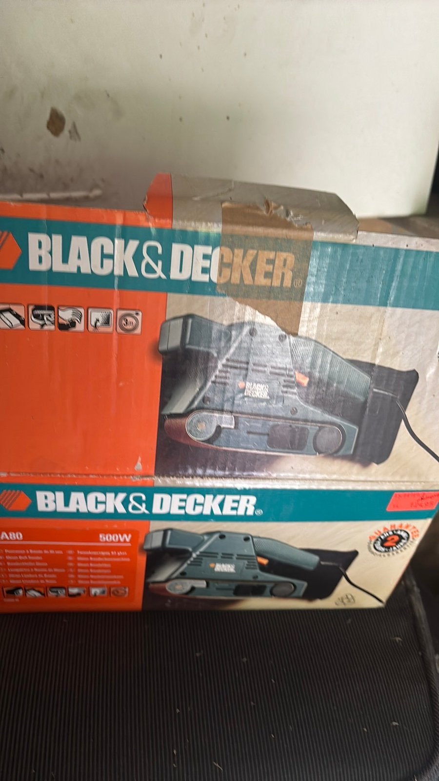 Black en decker band schuurmachine, Ophalen of Verzenden, Gebruikt, Bandschuurmachine