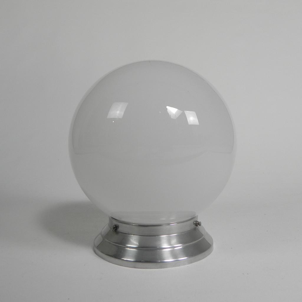 Art Deco plafondlamp met ronde glazen bol, jaren 30, Antiek en Kunst, Ophalen of Verzenden