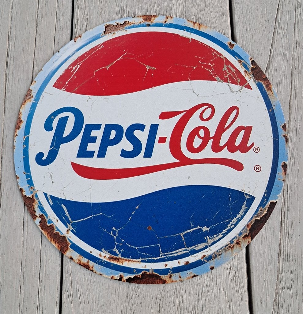 Pepsi cola vintage look reclame borden., Ophalen of Verzenden, Nieuw, Reclamebord
