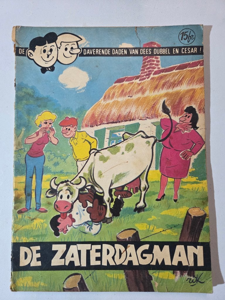 Vintage: 'De daverende daden van Dees Dubbel en Cesar', nr 2, Eén stripboek, Ophalen of Verzenden, Gelezen