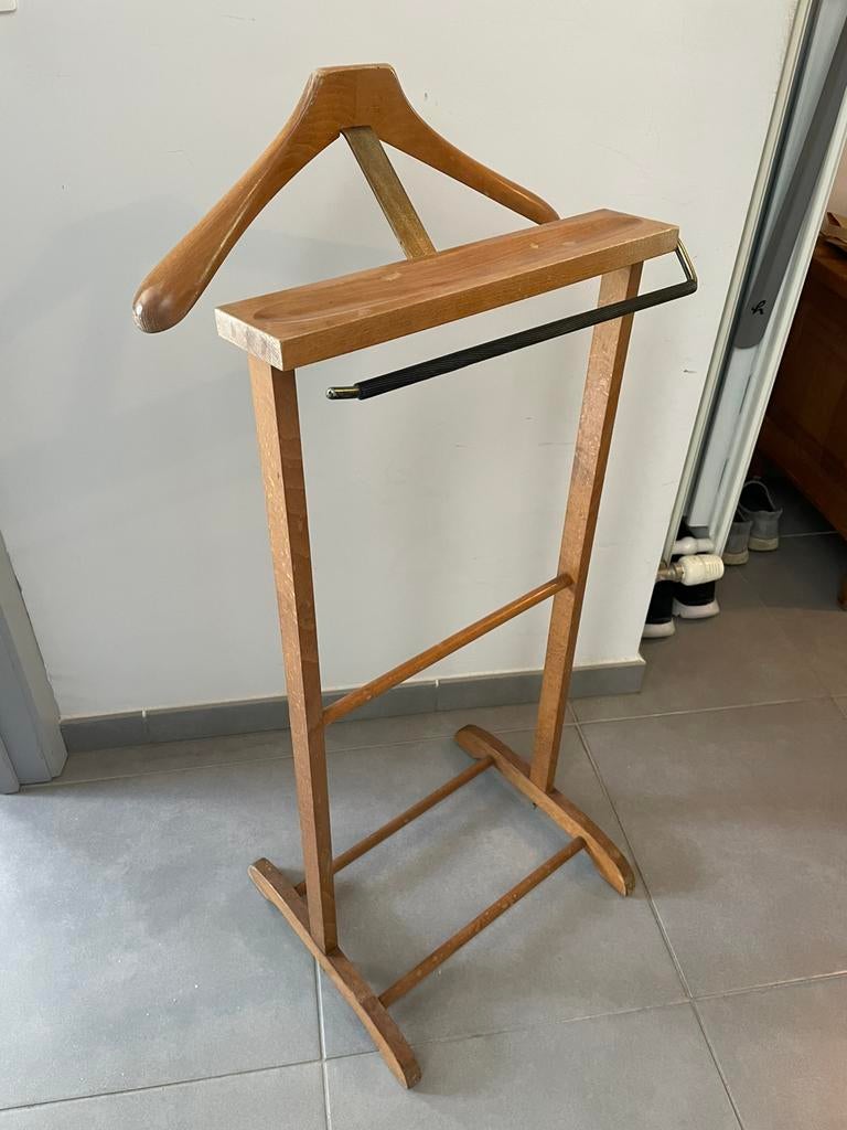 Antieke dressboy, kledingrek met broeken- en dasdrager, Enlèvement, Utilisé