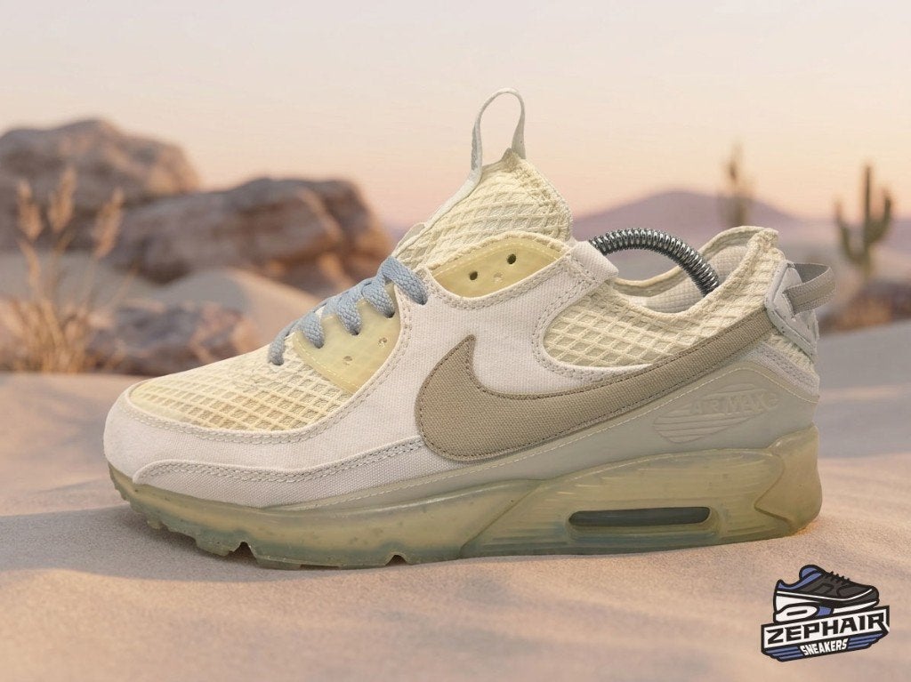 Nike Air Max 90 TerraScape 'White/Rattan Sail' EU44 2022, Nike, Porté, Blanc, Baskets