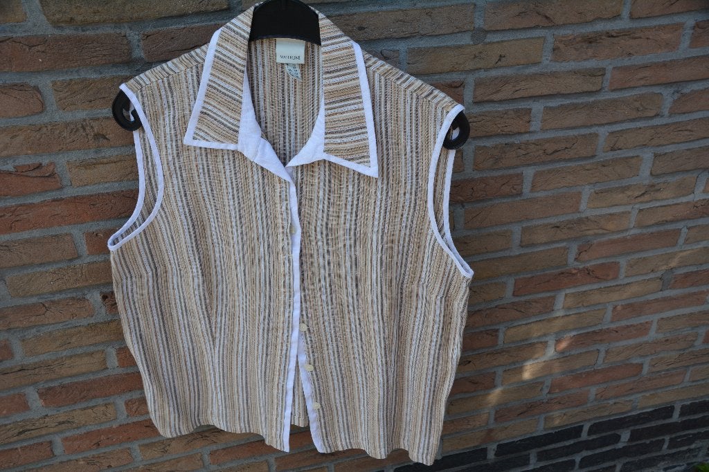 Blouse zonder mouwen (maat 42), Mayerline, Bruin, Maat 42/44 (L), Ophalen of Verzenden