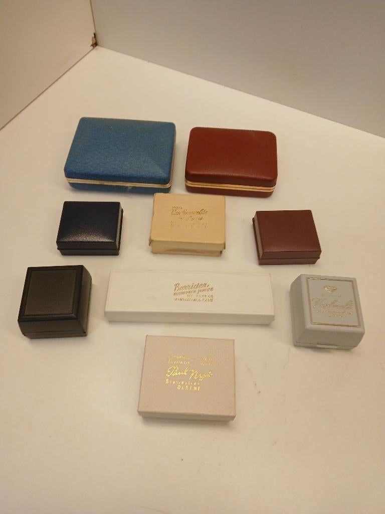 Lot van 9 lege juwelendoosjes, Ophalen of Verzenden, Gebruikt, Dame of Heer