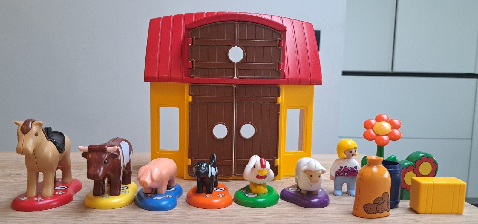 playmobil 123 boerderij, Kinderen en Baby's, Ophalen, Gebruikt, Lego, Compleet