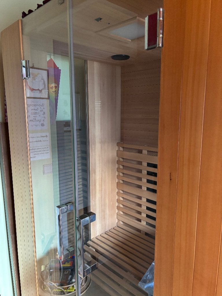 Infrarood cabine, Sport en Fitness, Ophalen, Zo goed als nieuw, Infrarood, Complete sauna