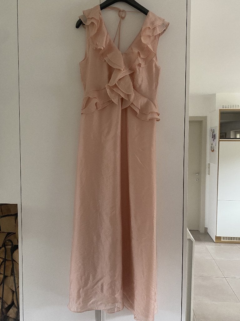 Roze lange jurk H&M, Enlèvement ou Envoi, Rose, Comme neuf, Sous le genou
