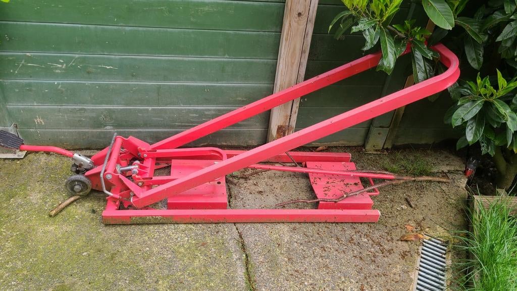 Lève tondeuse hydraulique, Ophalen, Hydraulisch