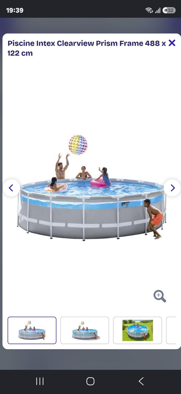Piscine intex état proche du neuf, Rond, Comme neuf, Enlèvement, 80 à 120 cm