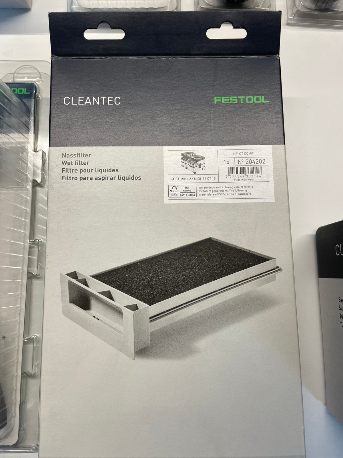 Pakket festool, Ophalen, Nieuw