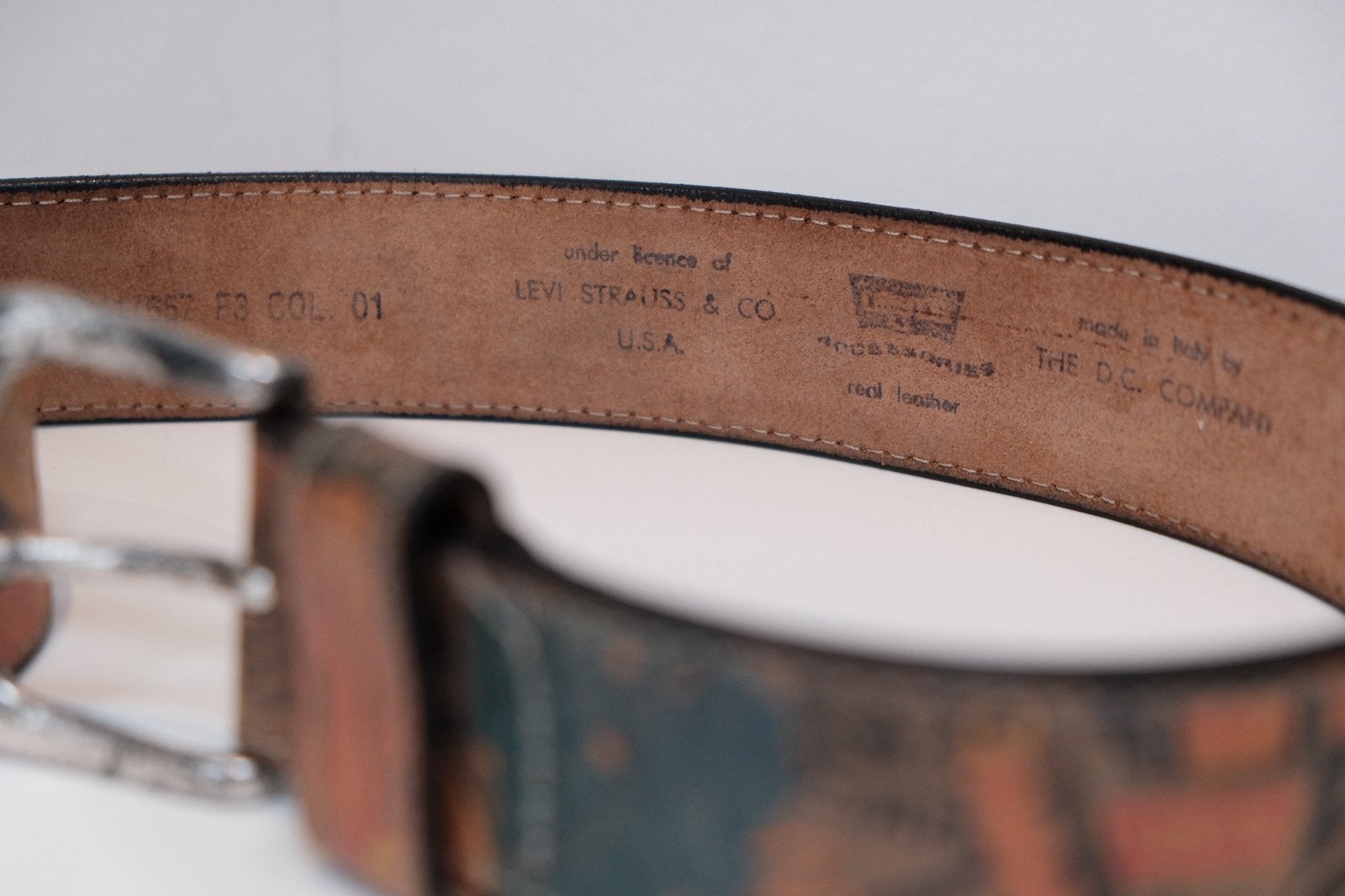 Vintage Levi Strauss & Co. Ceinture en cuir, Cuir véritable, Enlèvement ou Envoi, Porté, Ceinture